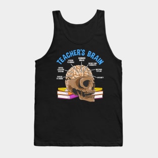 Teacher’s Brain Anatomy because Teachers love brains Funny Humor Gift Tank Top